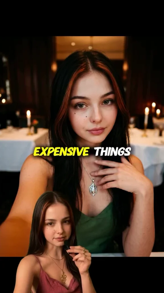 AI Influencer — Arya in a restaurant, still from the final reel
